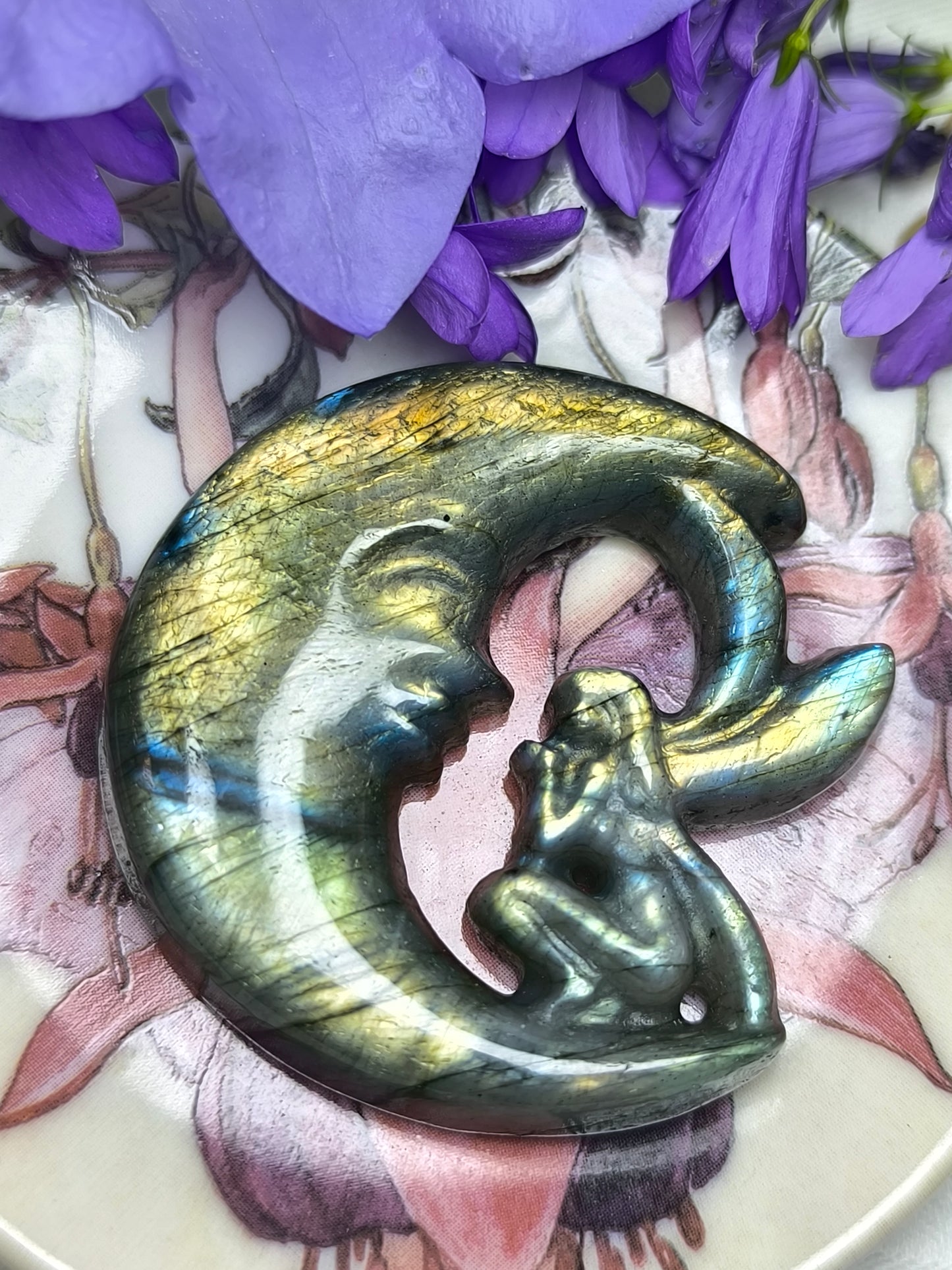 HQ labradorite fairy in a moon