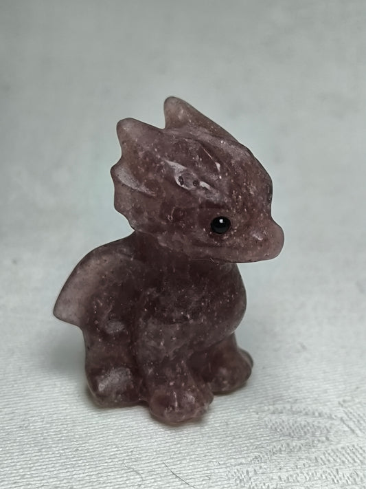 Strawberry quartz baby dragons