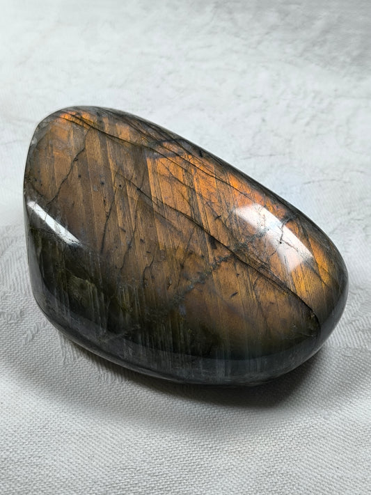 Labradorite orange flash freeform