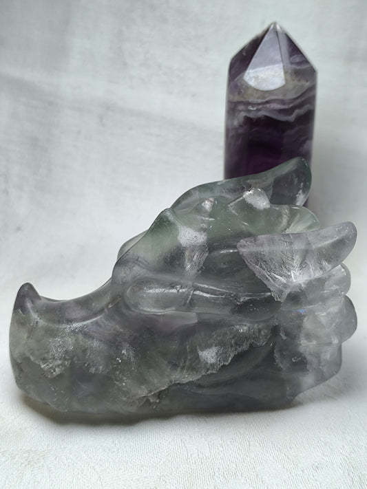 Fluorite dragon head
