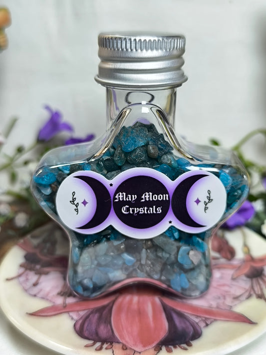 Apatite crystal chip bottle