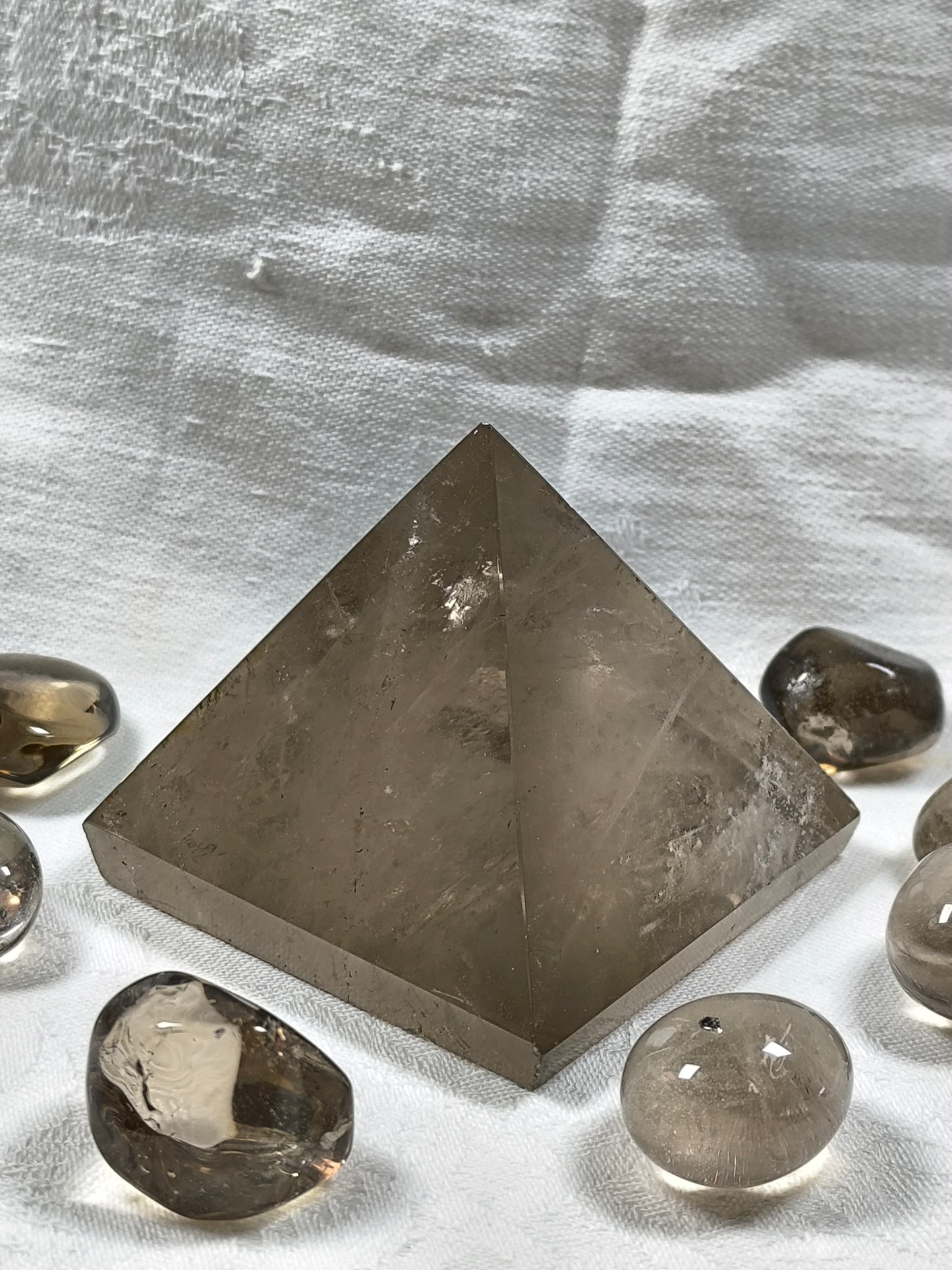 Smoky quartz pyramid
