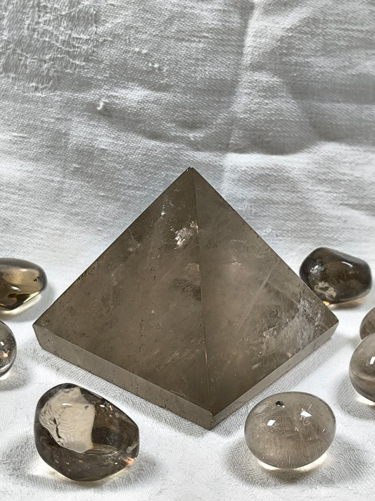 Smoky quartz pyramid