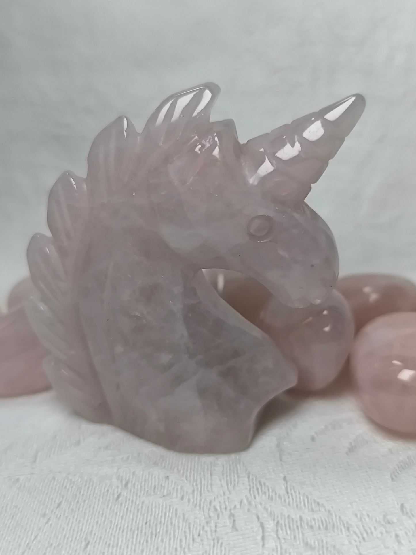 Rose quartz unicorns