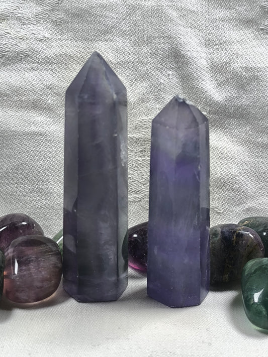 Purple fluorite tower