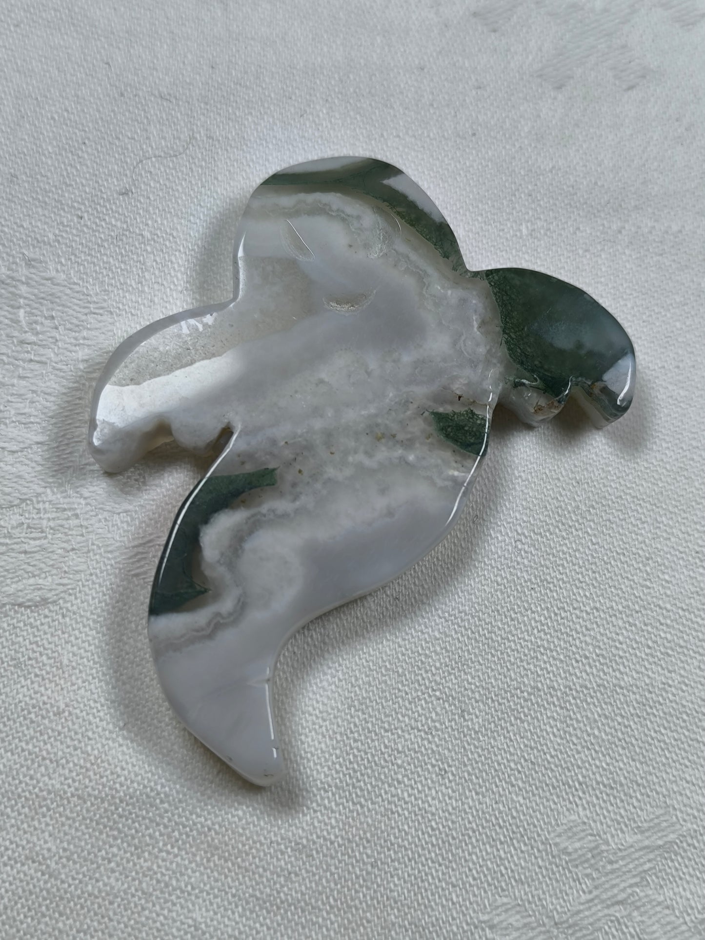 Moss agate ghosts