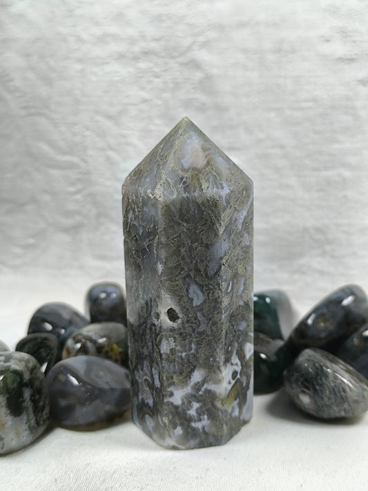 Moss agate tower