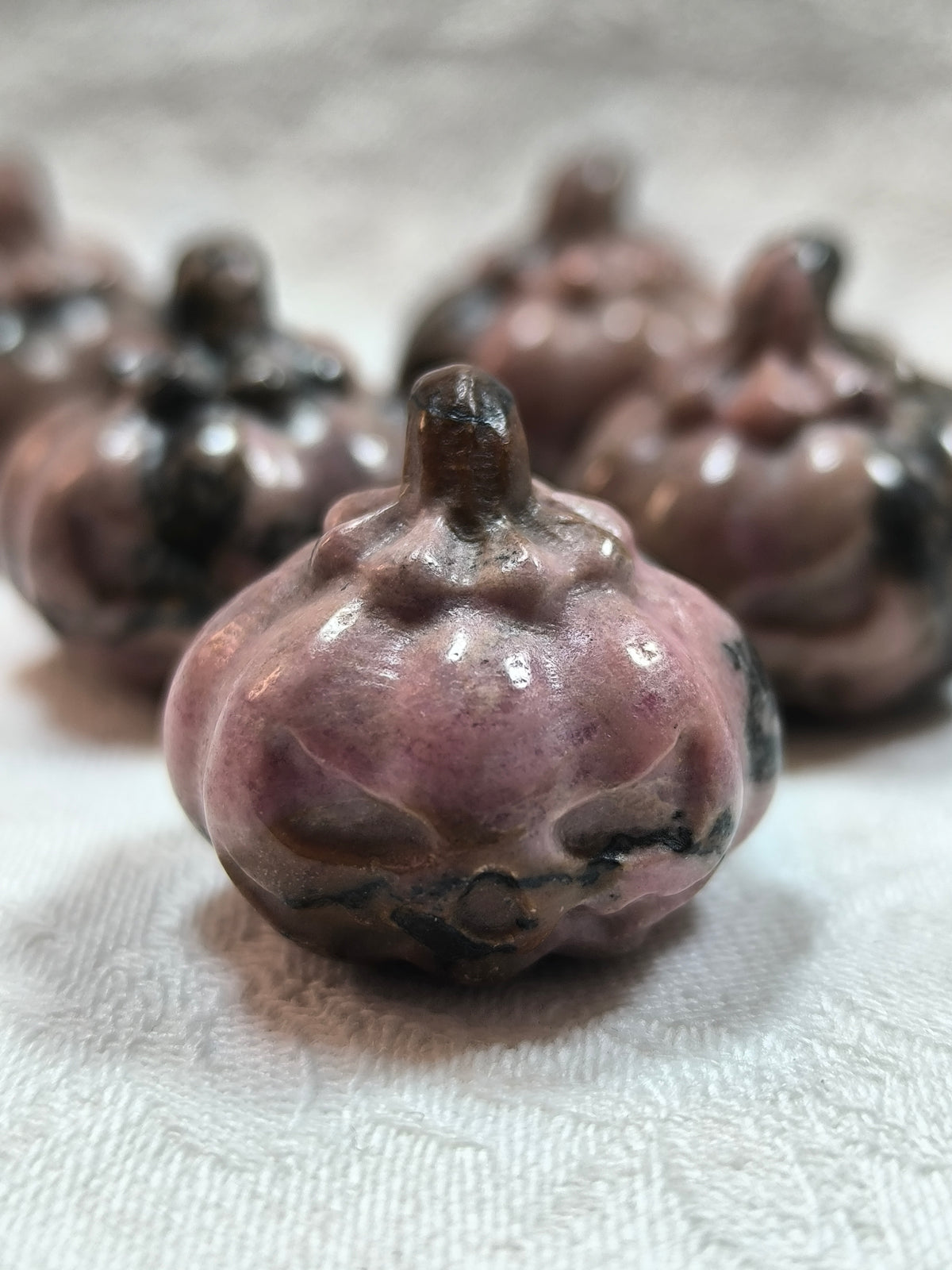 Rhodonite mini pumpkins