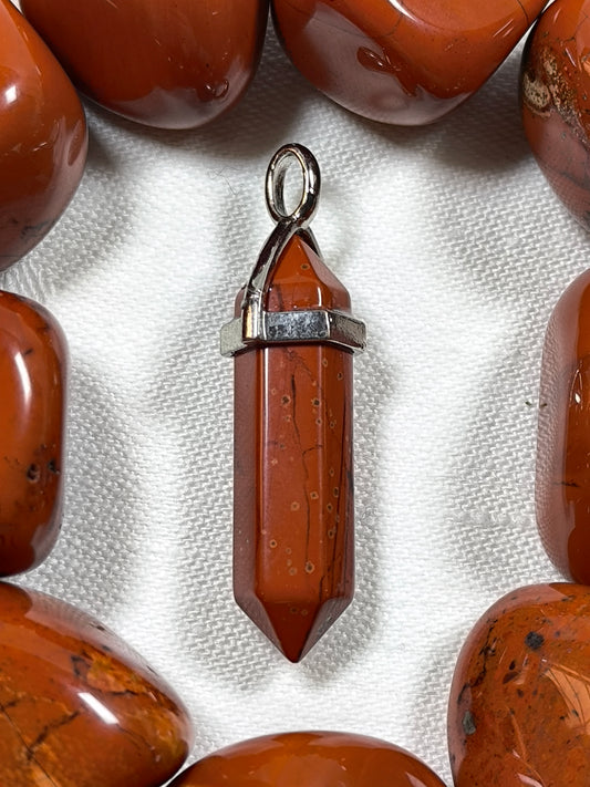 Red jasper point pendant