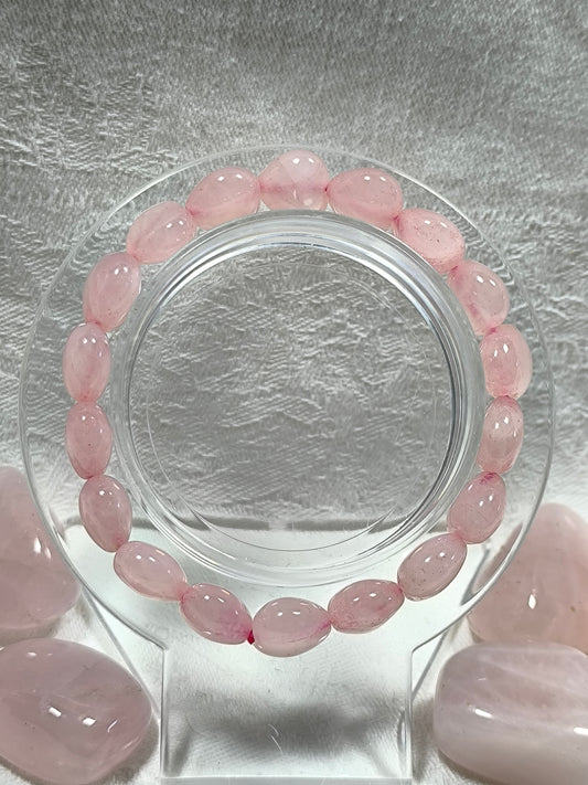 Rose quartz heart bracelets