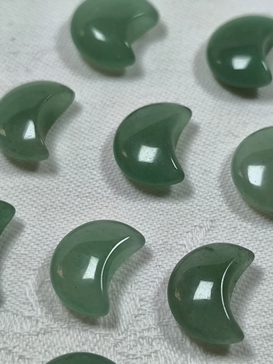 Mini green aventurine moons