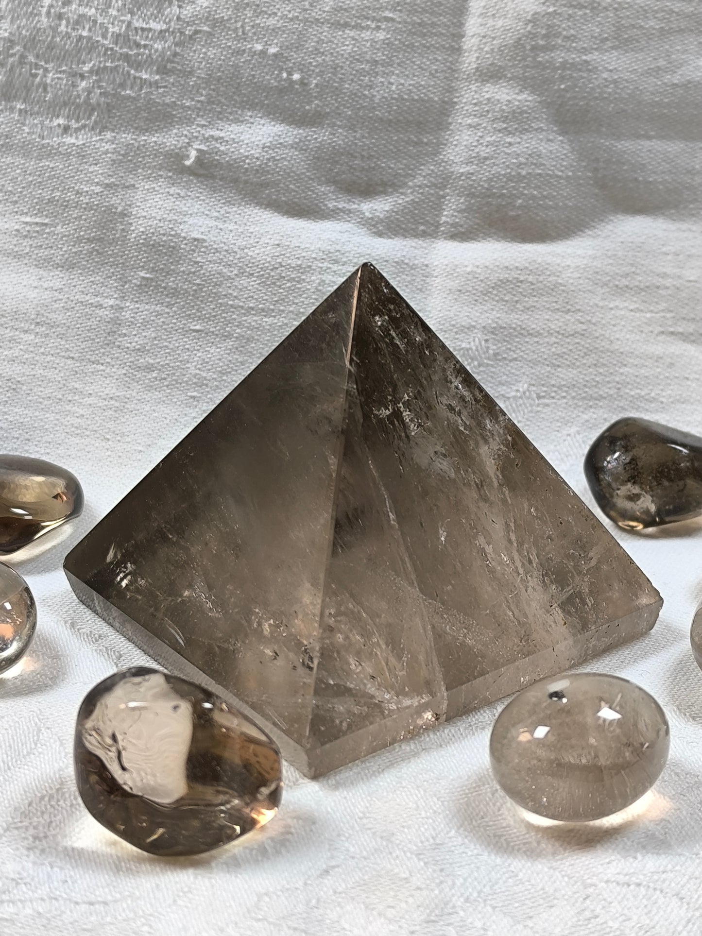 Smoky quartz pyramid