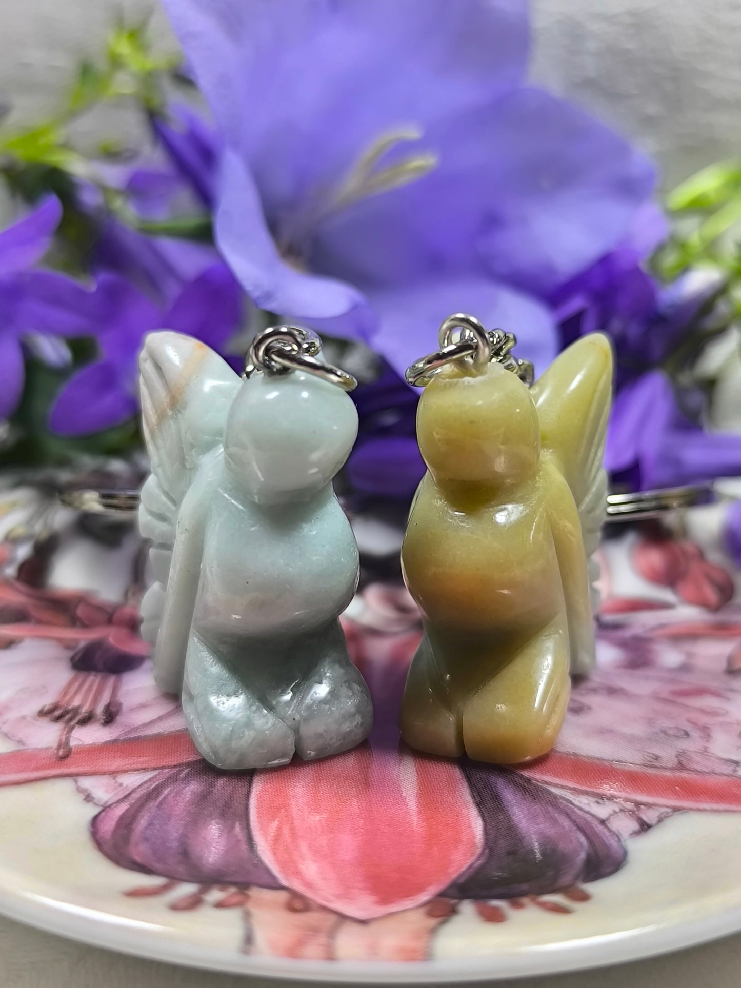 Carribbean calcite fairy keyrings