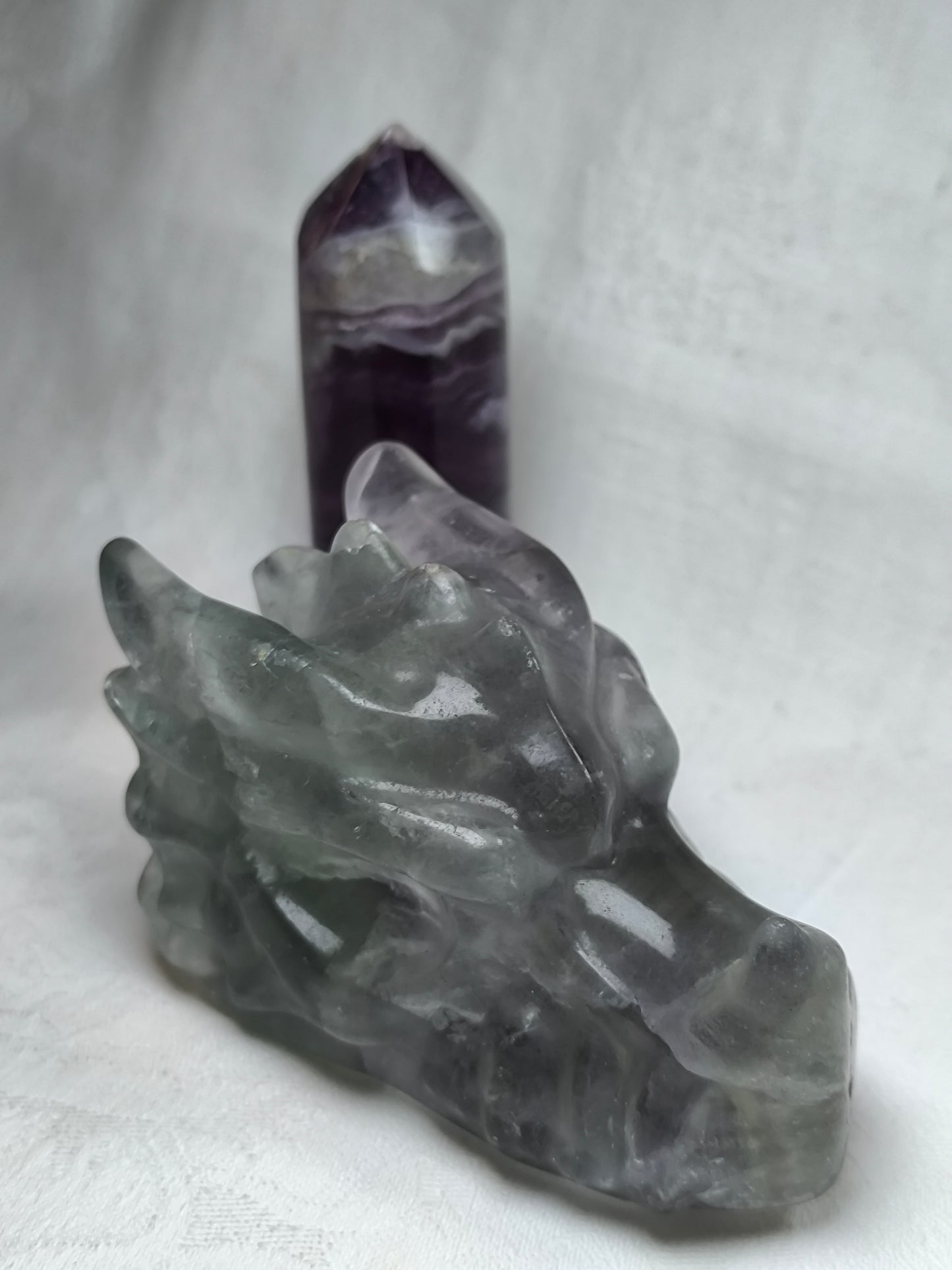 Fluorite dragon head