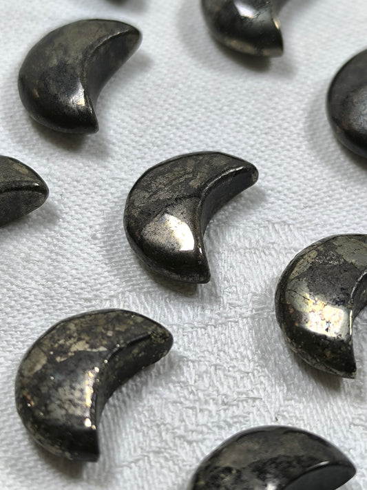 Mini pyrite moons