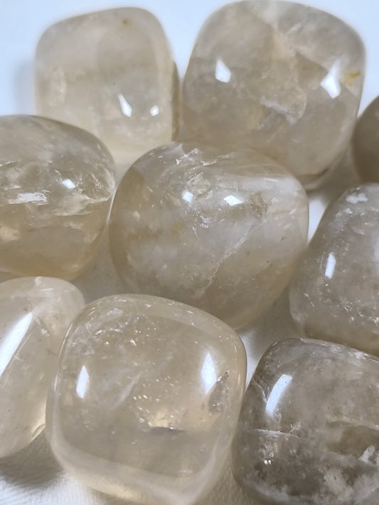 Natural Indian citrine tumbles