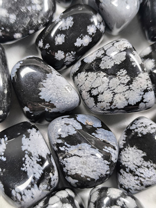 Snowflake obsidian tumbles