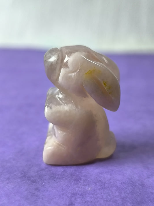 Sakura flower agate moon gazing hares