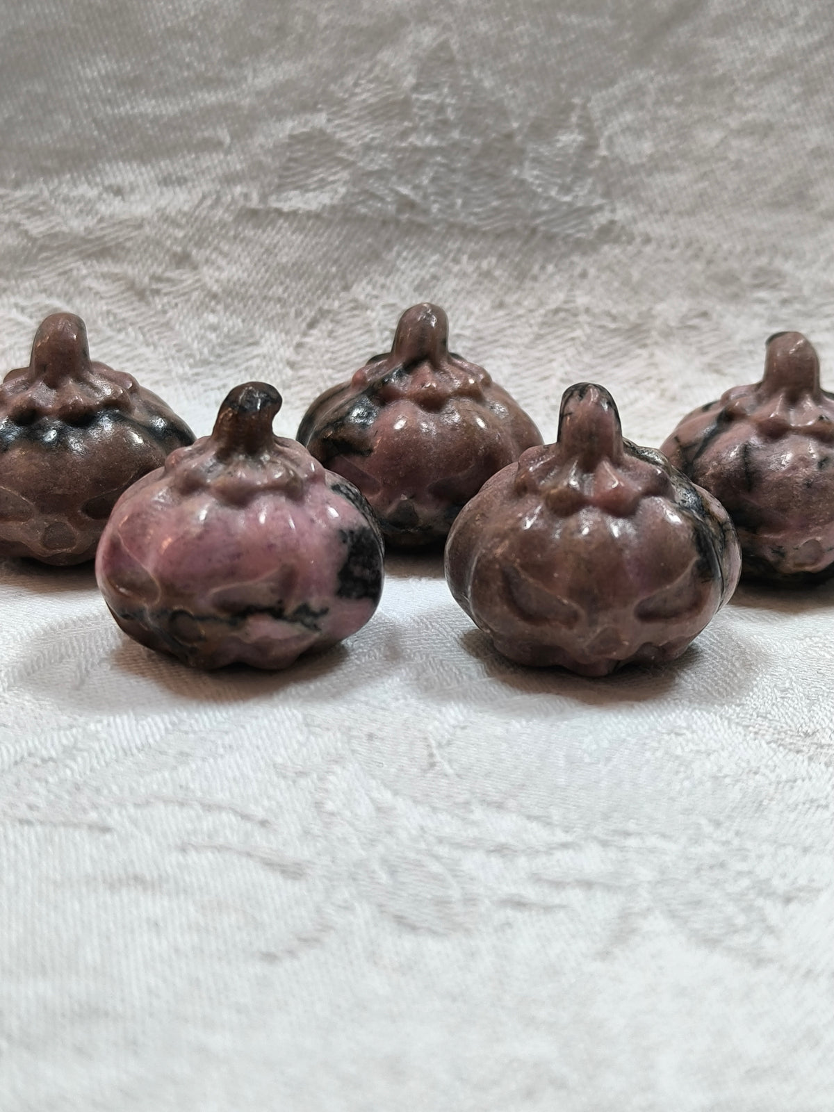 Rhodonite mini pumpkins
