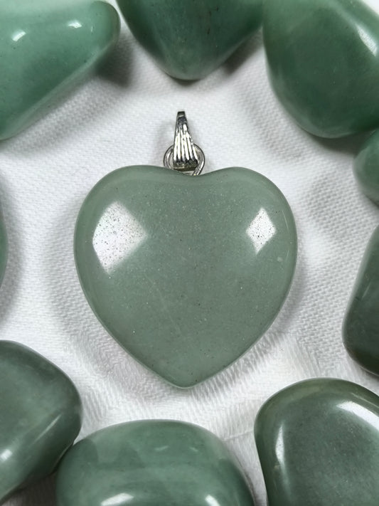 Aventurine heart pendant