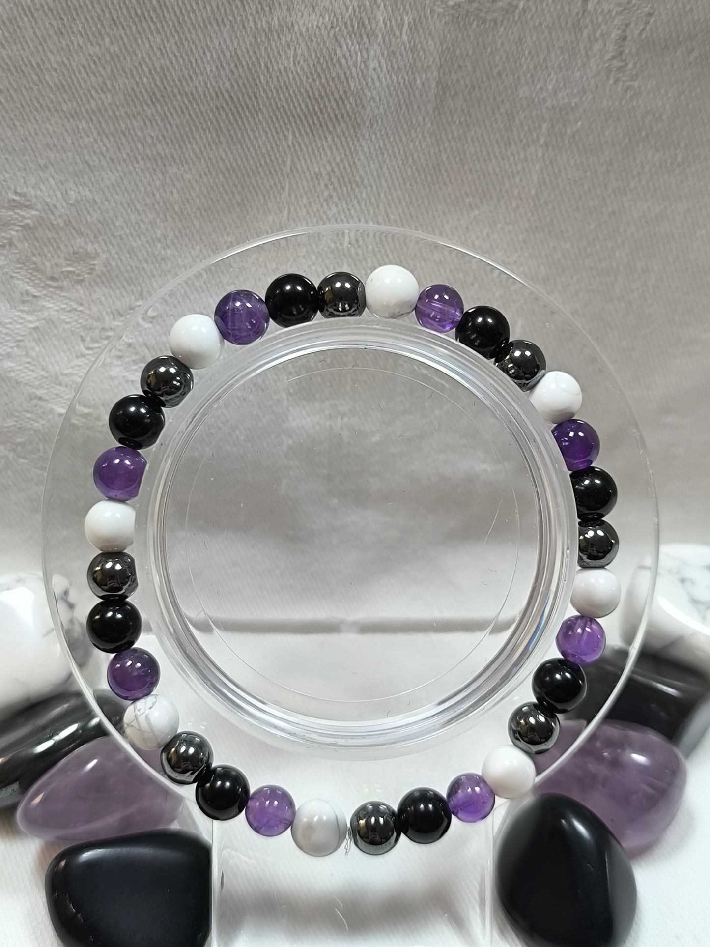 Asexual pride flag inspired 6mm bracelet 2026