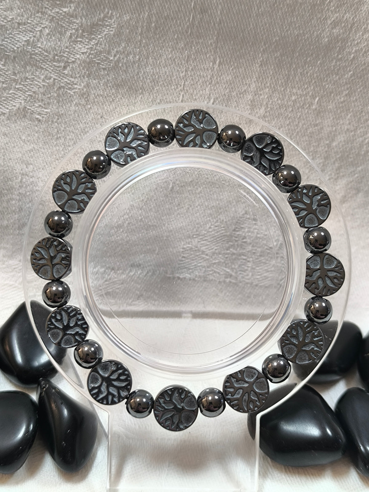 Hematite tree of life bracelet