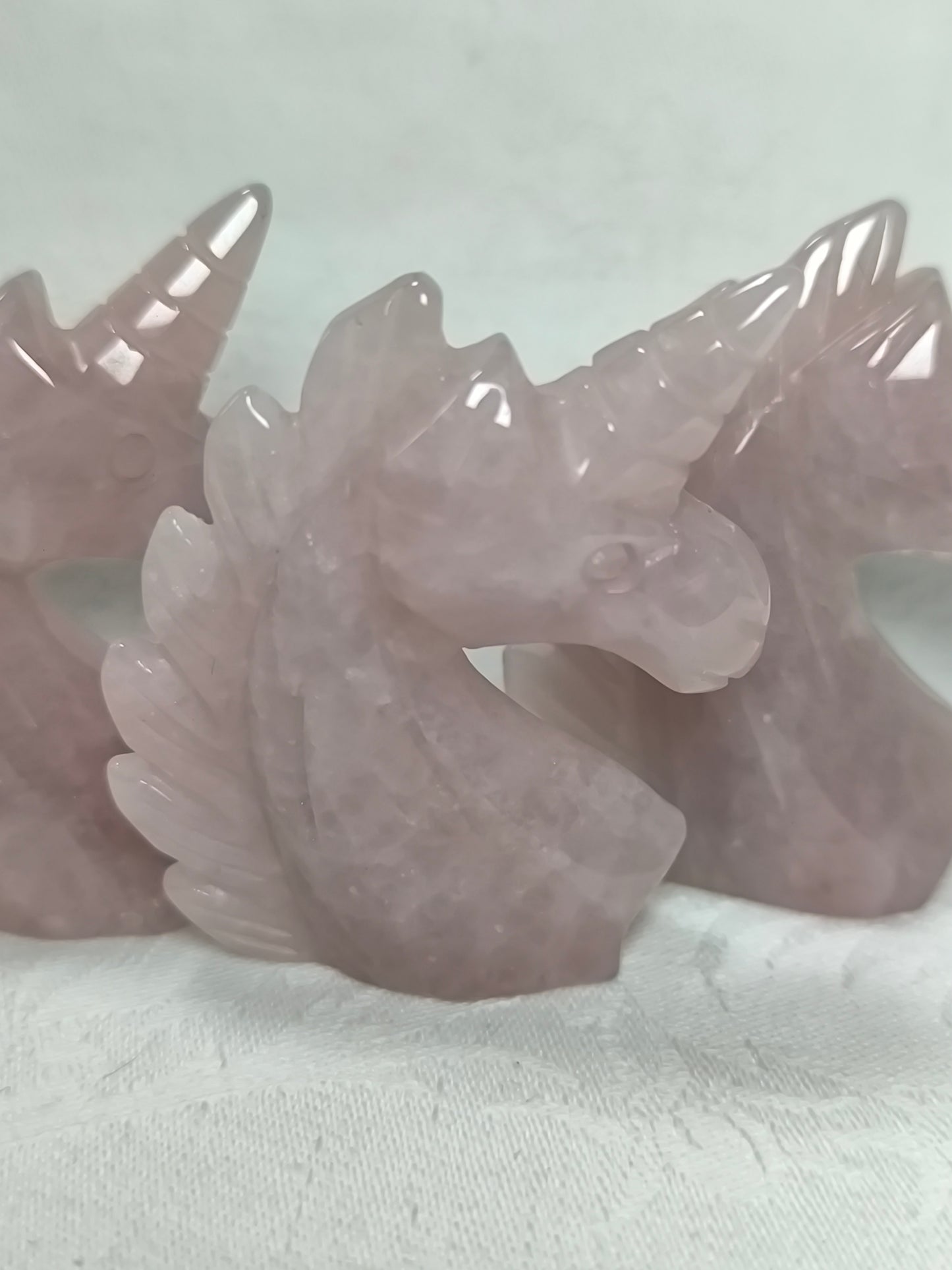 Rose quartz unicorns