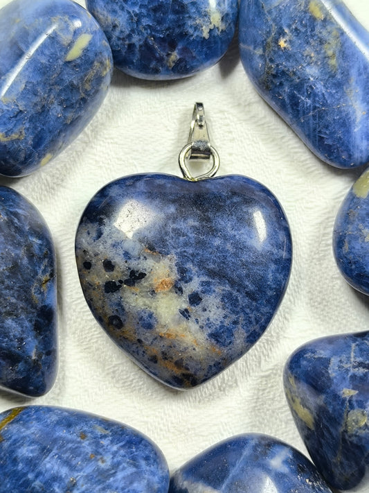 Sodalite heart pendant