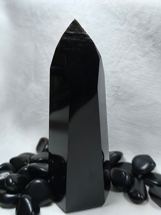 Black obsidian tower