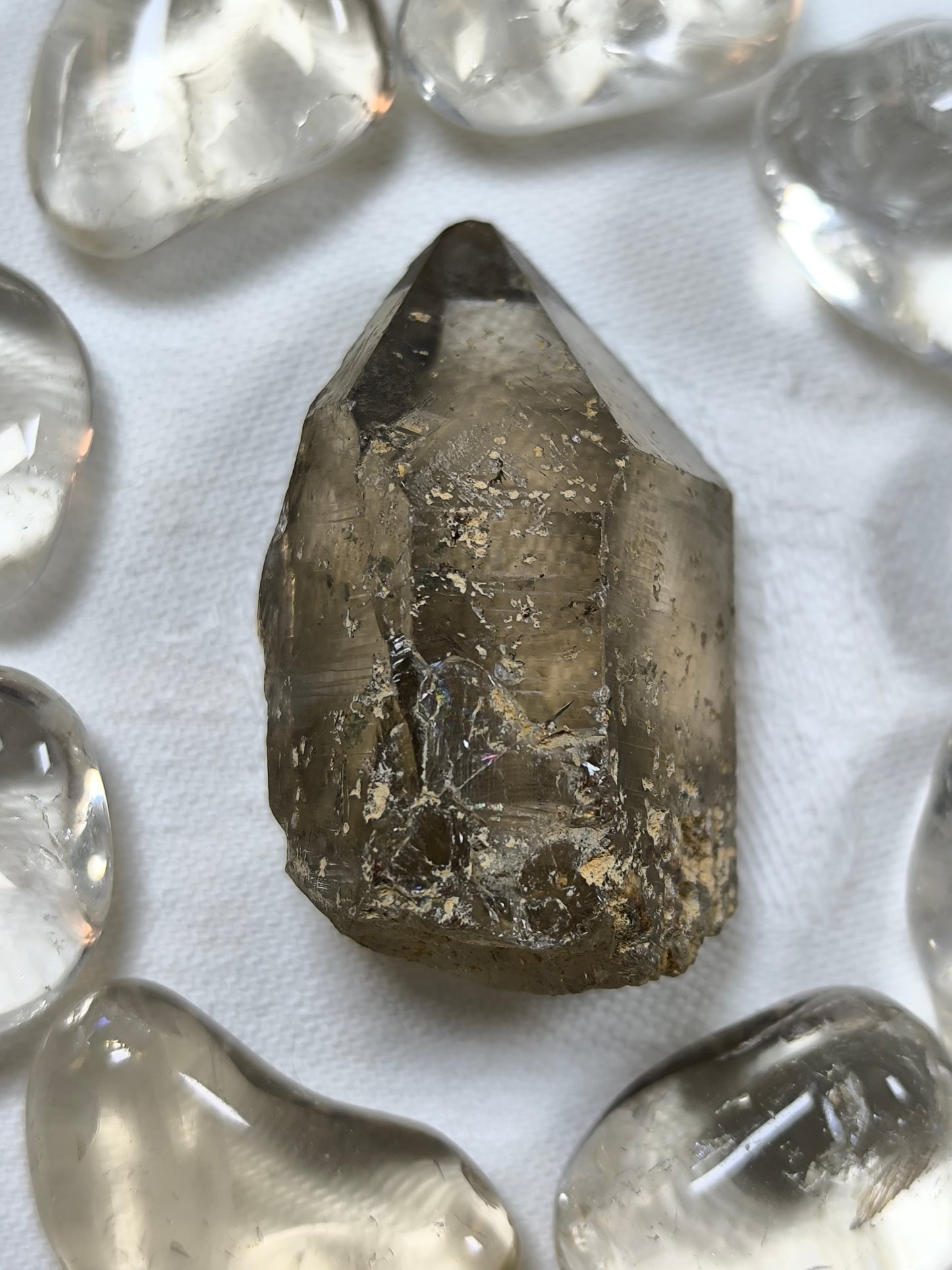 Natural raw citrine with lodaite