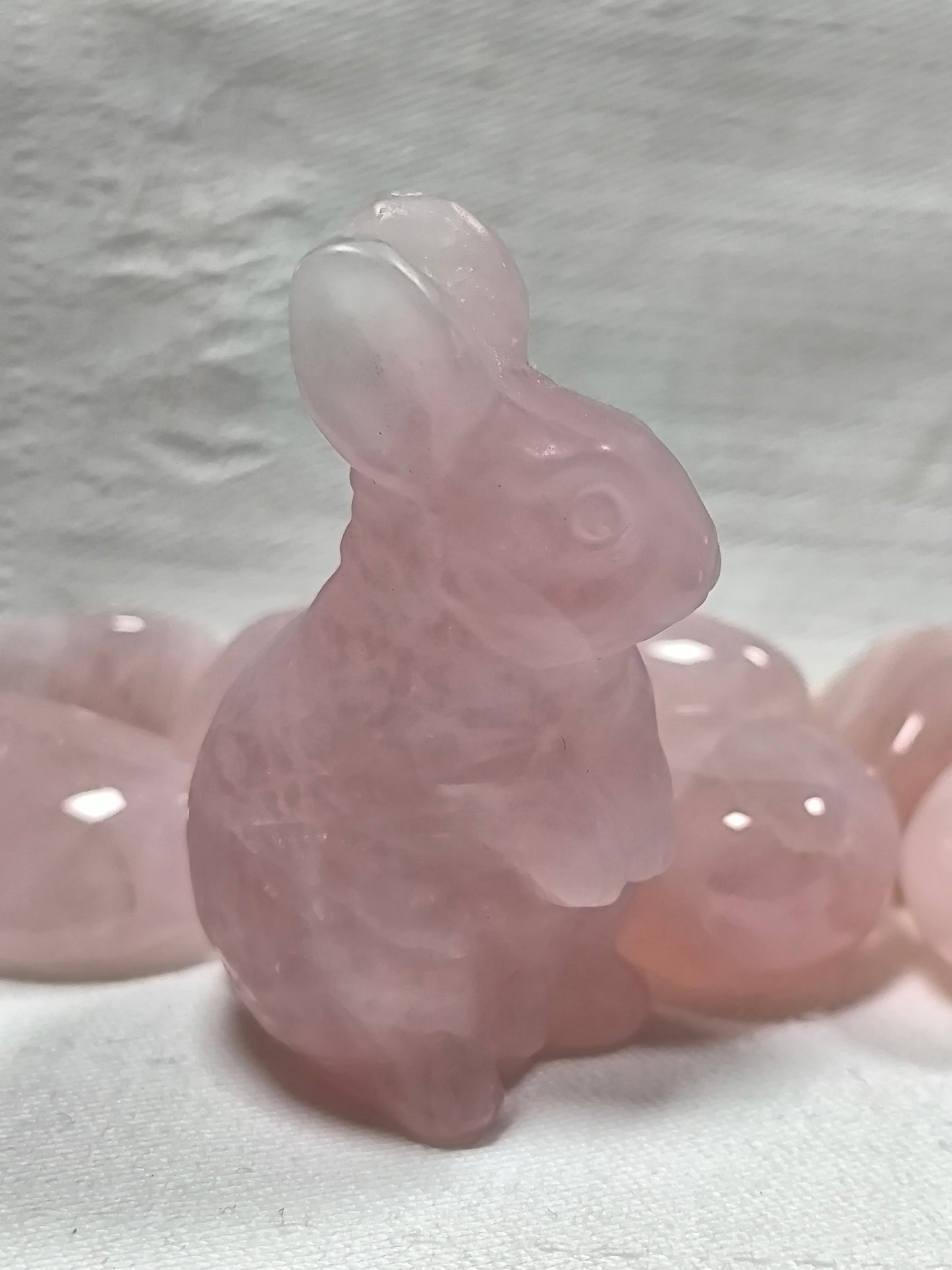Rose quartz rabbits