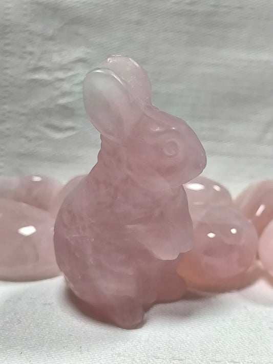 Rose quartz rabbits