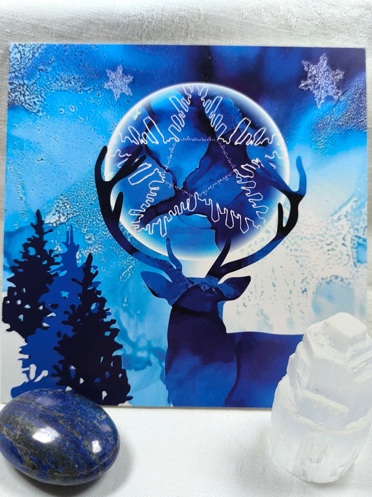 RB inspiration winter pentacles greeting card