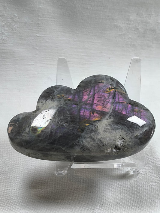 Purple flash labradorite cloud