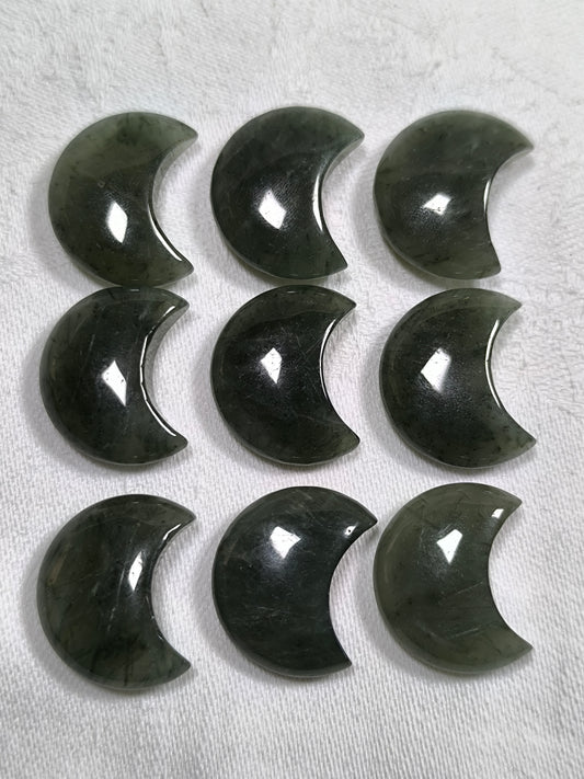 Green rutile mini moons